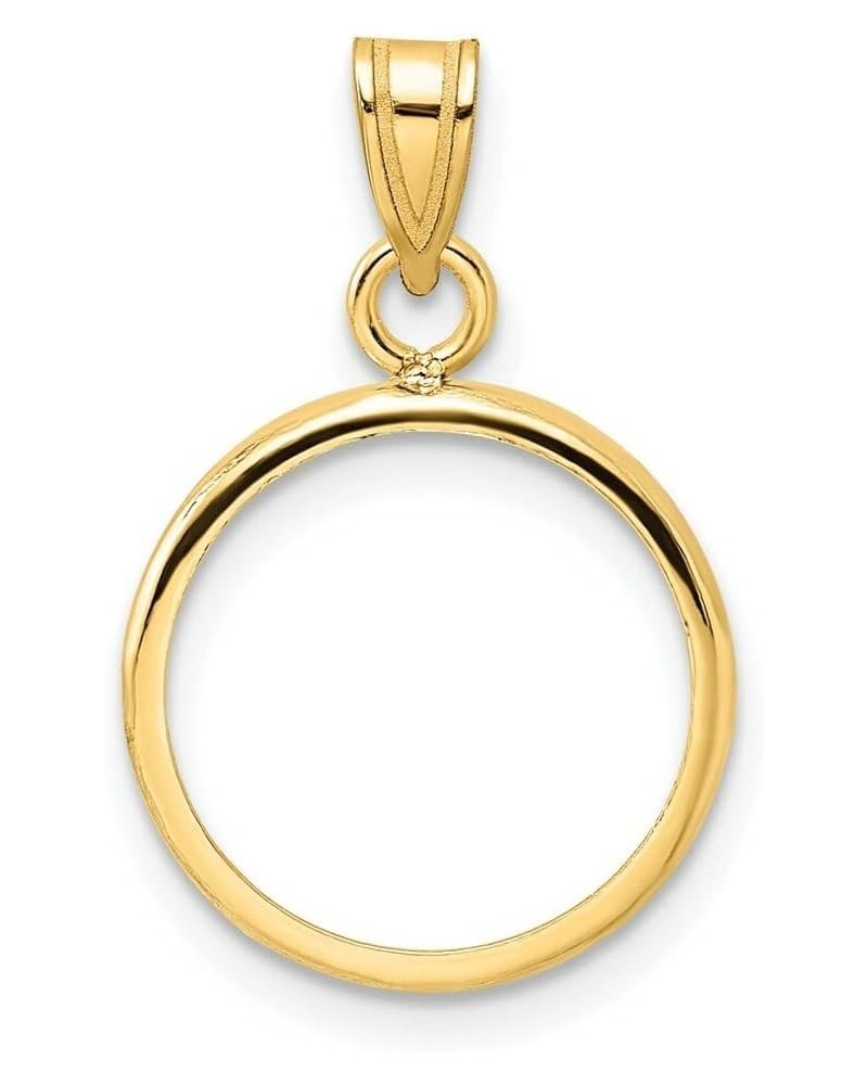 Gold Coin Bezel Pendant Mounting in 10K Yellow Gold - 13mm - 39.5mm Coin Size - Polished Prong Coin Bezel Coin 14mm $43.69 Pe...