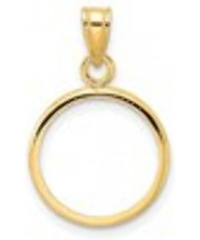 Gold Coin Bezel Pendant Mounting in 10K Yellow Gold - 13mm - 39.5mm Coin Size - Polished Prong Coin Bezel Coin 14mm $43.69 Pe...