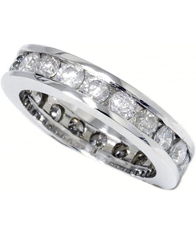 2ct Channel Set Diamond Eternity Ring 14K White Gold $586.46 Rings