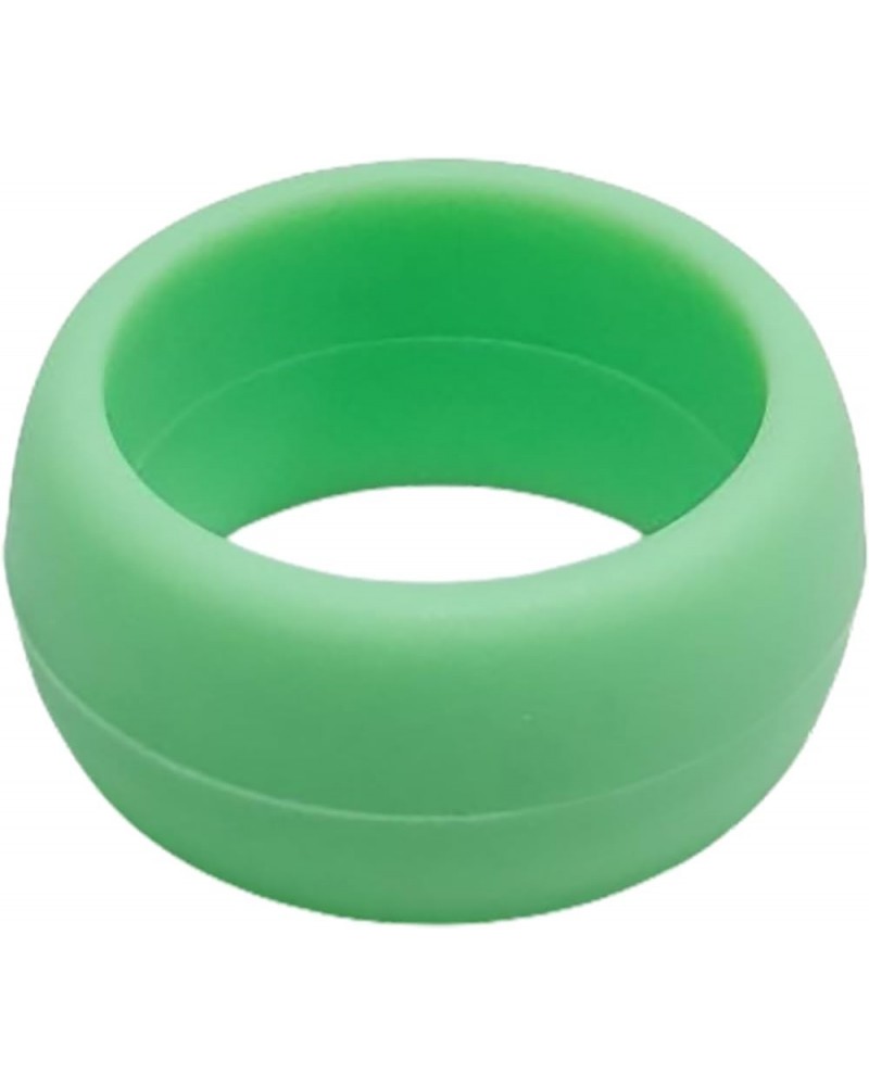 Silicone Rubber Wedding Ring for Men women ，18mm Unisex Wedding Engagement Band Comfortable Breathable Band green $4.47 Rings