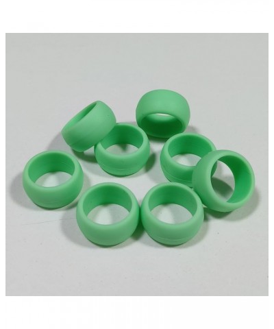 Silicone Rubber Wedding Ring for Men women ，18mm Unisex Wedding Engagement Band Comfortable Breathable Band green $4.47 Rings