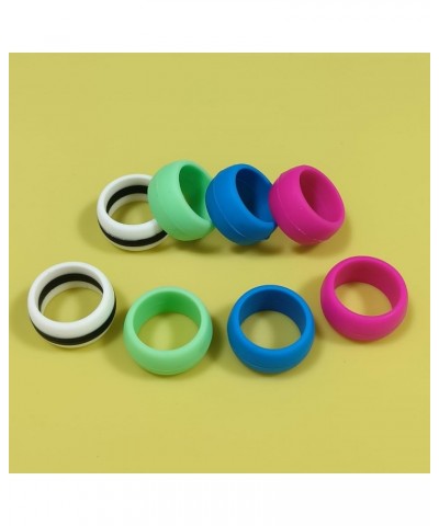 Silicone Rubber Wedding Ring for Men women ，18mm Unisex Wedding Engagement Band Comfortable Breathable Band green $4.47 Rings