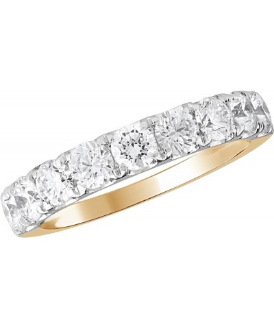 1.20 Carat Round Cut IGI Certified Lab Grown Diamond Half Eternity Band Ring for Women|14K White Gold |Yellow Gold|Rose Gold|...