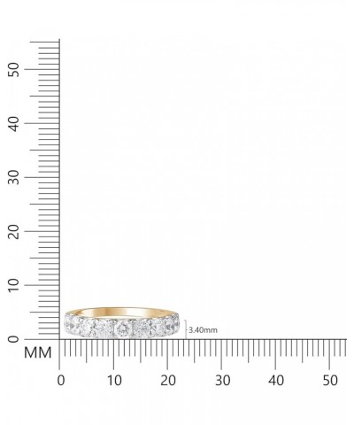 1.20 Carat Round Cut IGI Certified Lab Grown Diamond Half Eternity Band Ring for Women|14K White Gold |Yellow Gold|Rose Gold|...