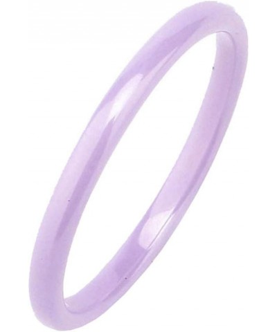 Women's Ceramic Jewelry High Polished Classic Design Engagement Wedding Band Ring Purple-2MM $8.11 Rings