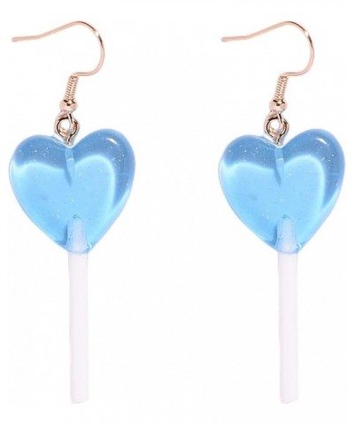 Sweet lollipop Heart Transparent Candy Acrylic Earrings for Women Teens Girls 3D Delicious Cute Colorful Multiflavor Simulate...