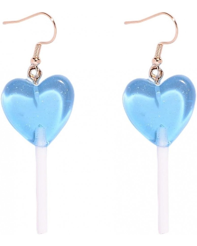 Sweet lollipop Heart Transparent Candy Acrylic Earrings for Women Teens Girls 3D Delicious Cute Colorful Multiflavor Simulate...