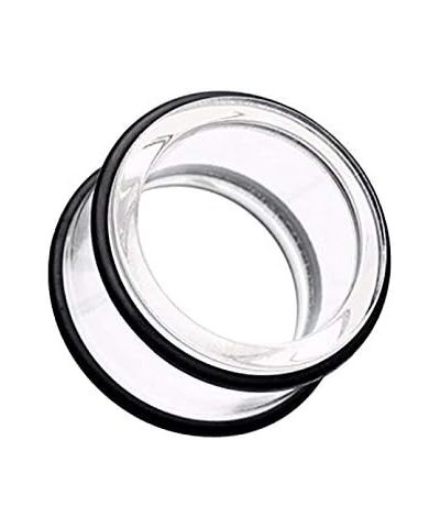 Basic Acrylic No Flare Ear Gauge Tunnel Plug 1" (25mm), Clear $8.66 Body Jewelry