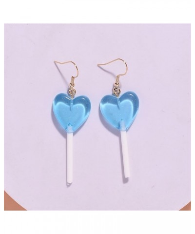 Sweet lollipop Heart Transparent Candy Acrylic Earrings for Women Teens Girls 3D Delicious Cute Colorful Multiflavor Simulate...