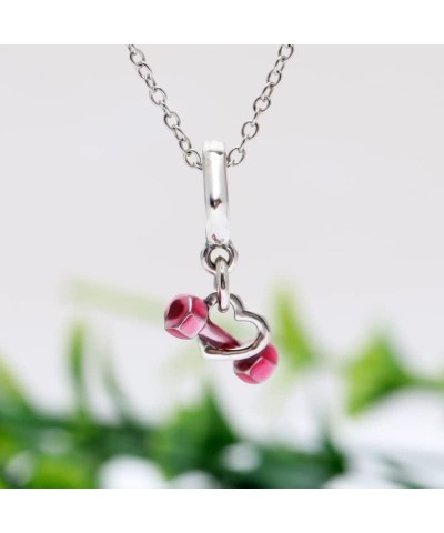 Charm 925 Sterling Silver Pendant,Girl Jewelry Beads Gifts for Women Bracelet&Necklace Dumbbell & Heart Dangle $10.29 Bracelets