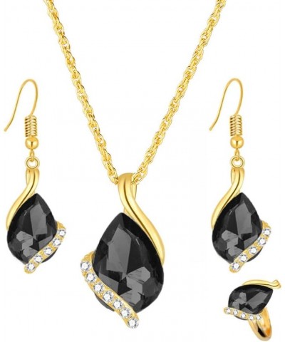 Necklace and Earring Sets for Women Girls Earrings Gold Plated Crystal Pendants Necklace Fashion Jewelry l $8.39 Jewelry Sets