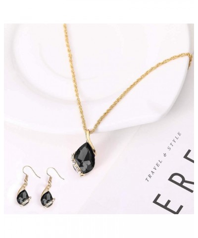 Necklace and Earring Sets for Women Girls Earrings Gold Plated Crystal Pendants Necklace Fashion Jewelry l $8.39 Jewelry Sets