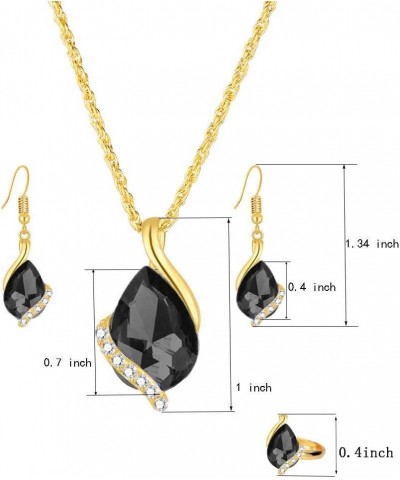 Necklace and Earring Sets for Women Girls Earrings Gold Plated Crystal Pendants Necklace Fashion Jewelry l $8.39 Jewelry Sets