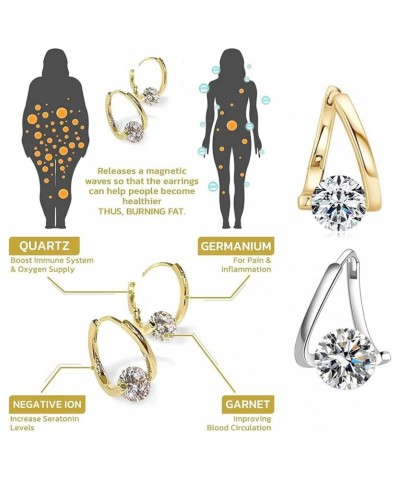 Susumz Earrings, Susumz Germanium Earrings For Women, Susumz Lymphatic Magnetherapy Earrings 2Pcs*Gold $8.60 Earrings