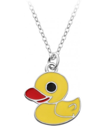 The Latest Fashion Small Duck Animal Pendant Necklaces for Women Yellow Color $7.64 Pendants