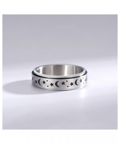 Spinner Rings for Anxiety Moon Star Fidget Ring Stress Relief Anxiety Ring for Women Teen Girls Engagement Wedding Promise We...