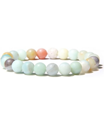 Handmade Gem Semi Precious Gemstone 8mm Round Beads Stretch Bracelet 7" Unisex amazonite $6.73 Bracelets