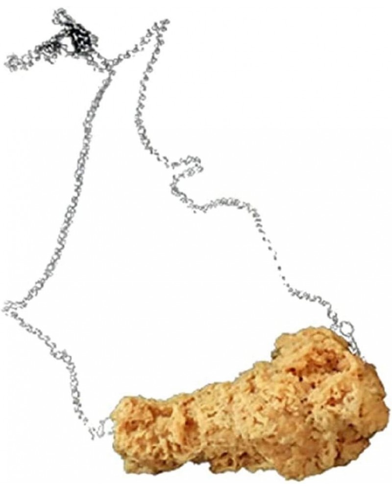 Simulation Fried Chicken Pendant Necklace Lovely Funny handmade Imitation Food Chicken Legs Wings Necklace Keychain Resin Cre...