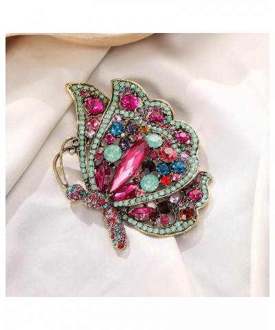 Butterfly Brooch pins Women Colorful Crystal Insect Pin Lapel Pins Brooches Safety Pin for Backpacks Badge Jewelry for Women ...