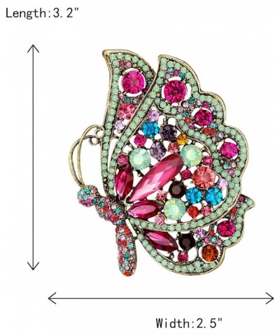 Butterfly Brooch pins Women Colorful Crystal Insect Pin Lapel Pins Brooches Safety Pin for Backpacks Badge Jewelry for Women ...