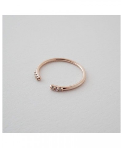 Adjustable Open Crystal Ring in Gold, Rose Gold, or Silver | Minimalist, Delicate Jewelry Rose Gold $12.59 Rings