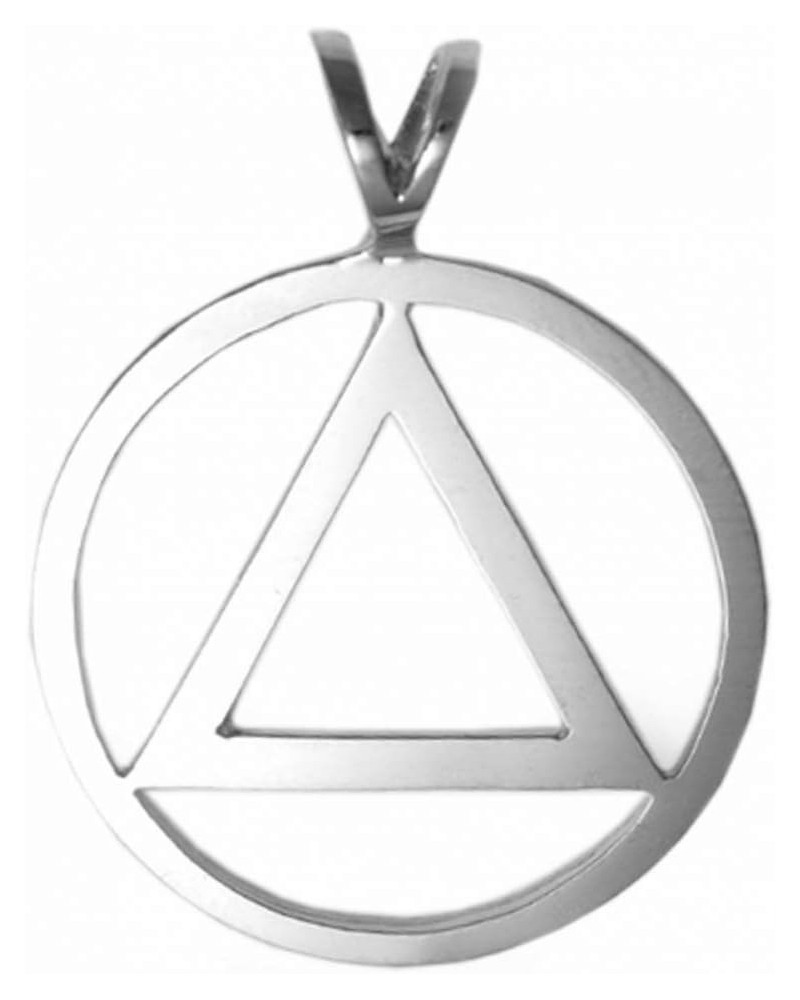 Alcoholics Anonymous (AA) Symbol - Sterling Silver,AA Flat Style Pendant, Large Size $16.10 Pendants