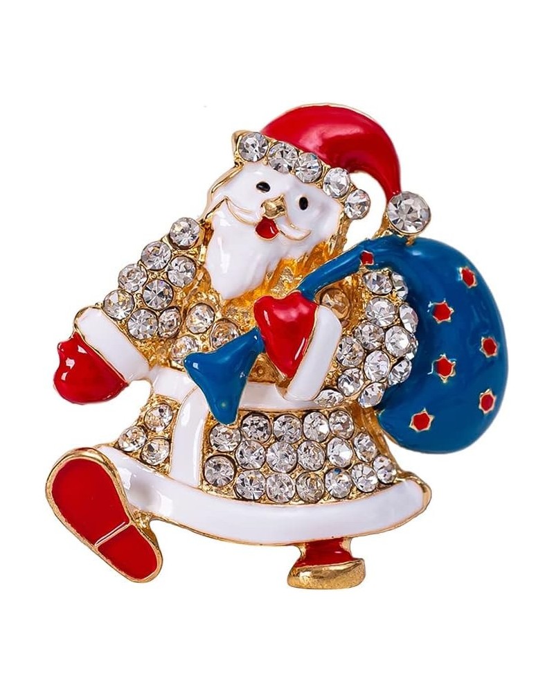 Christmas Brooch Pins, Rhinestone Crystal Enamel Christmas Jewelry Gift for Women Girls A3- Santa Claus $7.69 Brooches & Pins