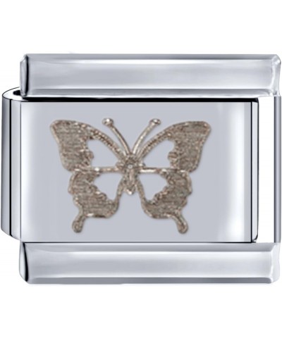 Italian Charm(Butterfly Series) Plain Gray Butterfly $7.39 Bracelets