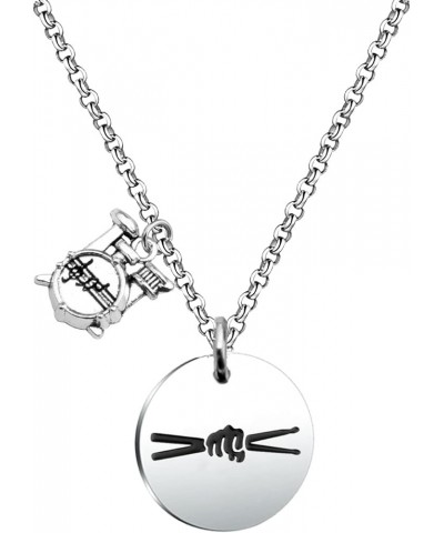 The Rock Drum Necklace Drummer Musical Lover Gift pendant necklace $9.89 Bracelets