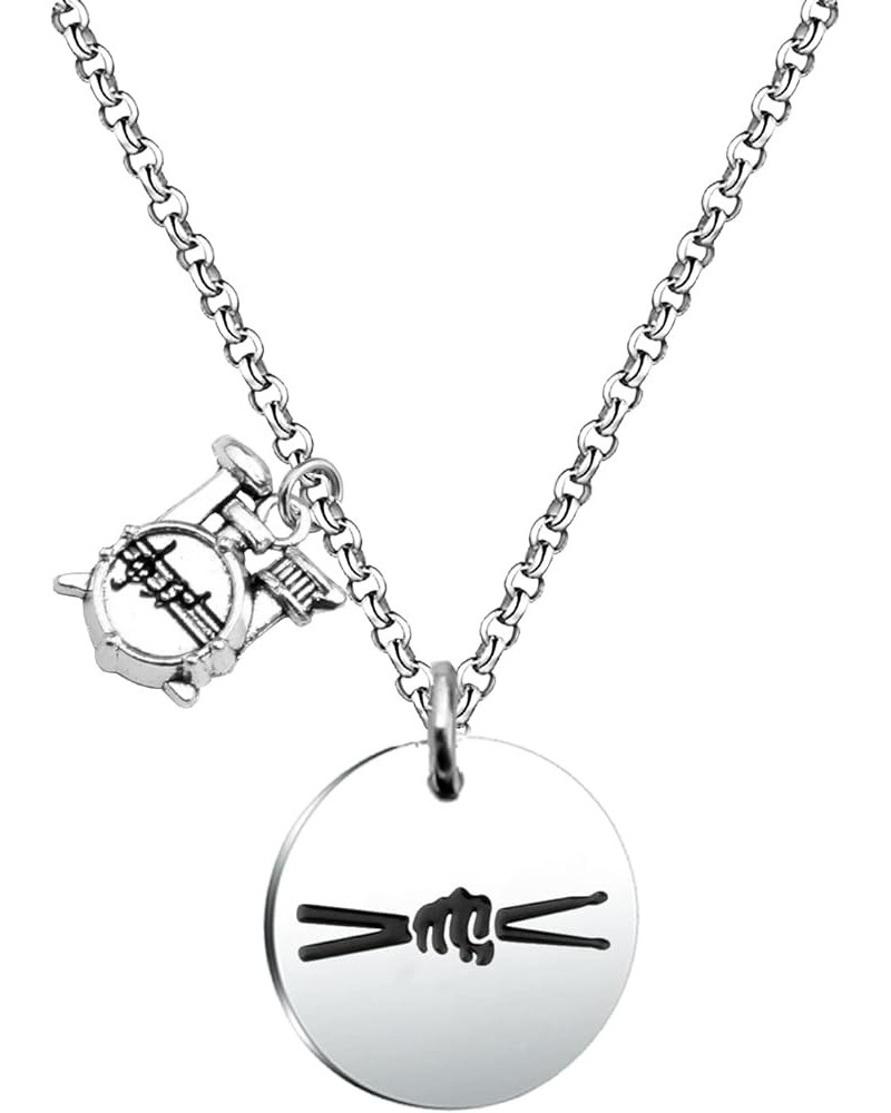 The Rock Drum Necklace Drummer Musical Lover Gift pendant necklace $9.89 Bracelets