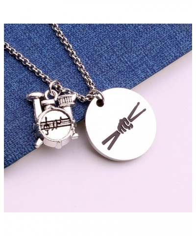 The Rock Drum Necklace Drummer Musical Lover Gift pendant necklace $9.89 Bracelets