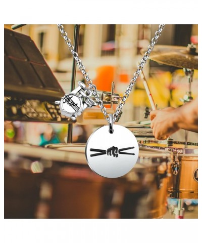 The Rock Drum Necklace Drummer Musical Lover Gift pendant necklace $9.89 Bracelets