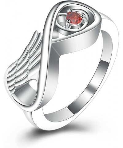 Cremation Ring for Ashes for Women Infinity Wing Urn Rings Memorial Jewelry Human Pet Ash Holder Stainless Steel Funeral Keep...