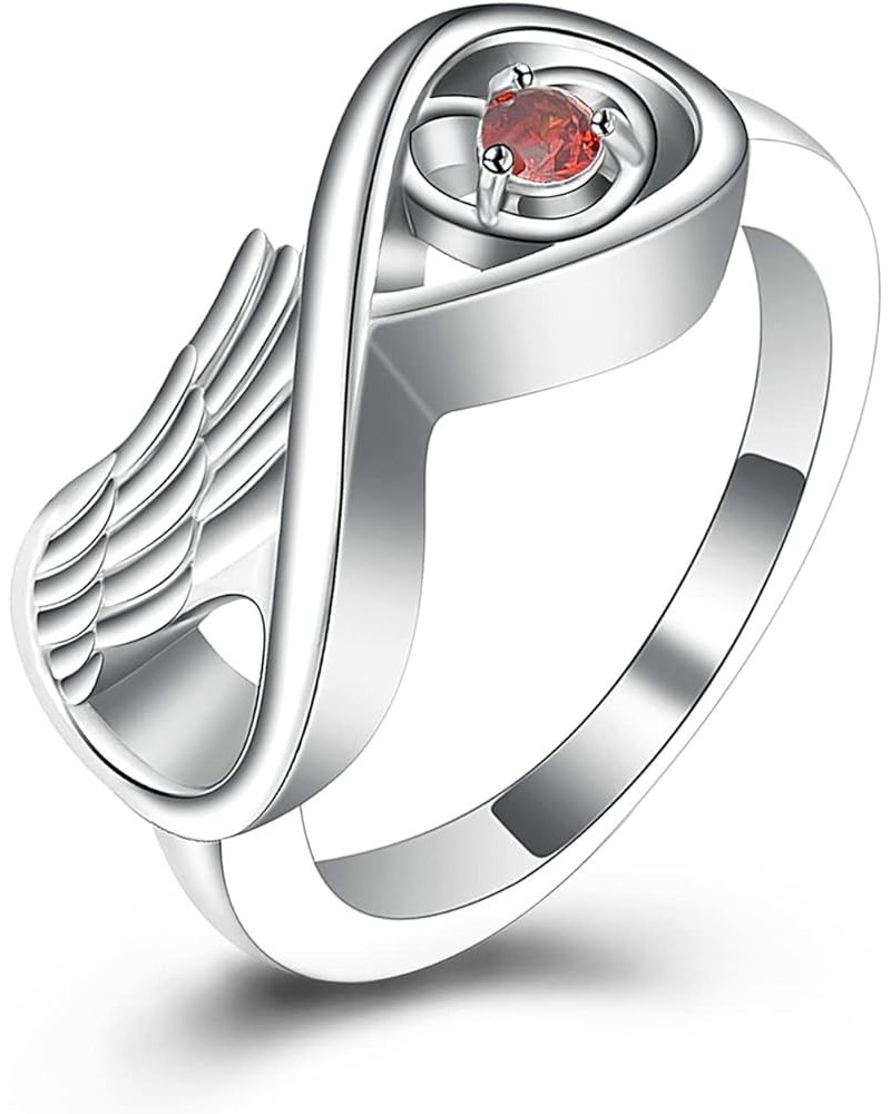 Cremation Ring for Ashes for Women Infinity Wing Urn Rings Memorial Jewelry Human Pet Ash Holder Stainless Steel Funeral Keep...