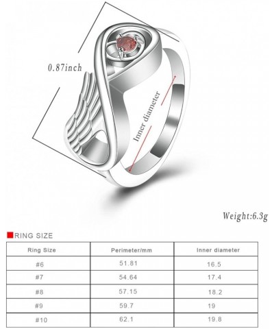 Cremation Ring for Ashes for Women Infinity Wing Urn Rings Memorial Jewelry Human Pet Ash Holder Stainless Steel Funeral Keep...