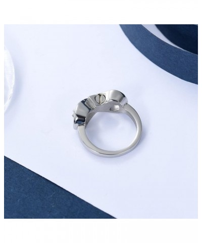 Cremation Ring for Ashes for Women Infinity Wing Urn Rings Memorial Jewelry Human Pet Ash Holder Stainless Steel Funeral Keep...