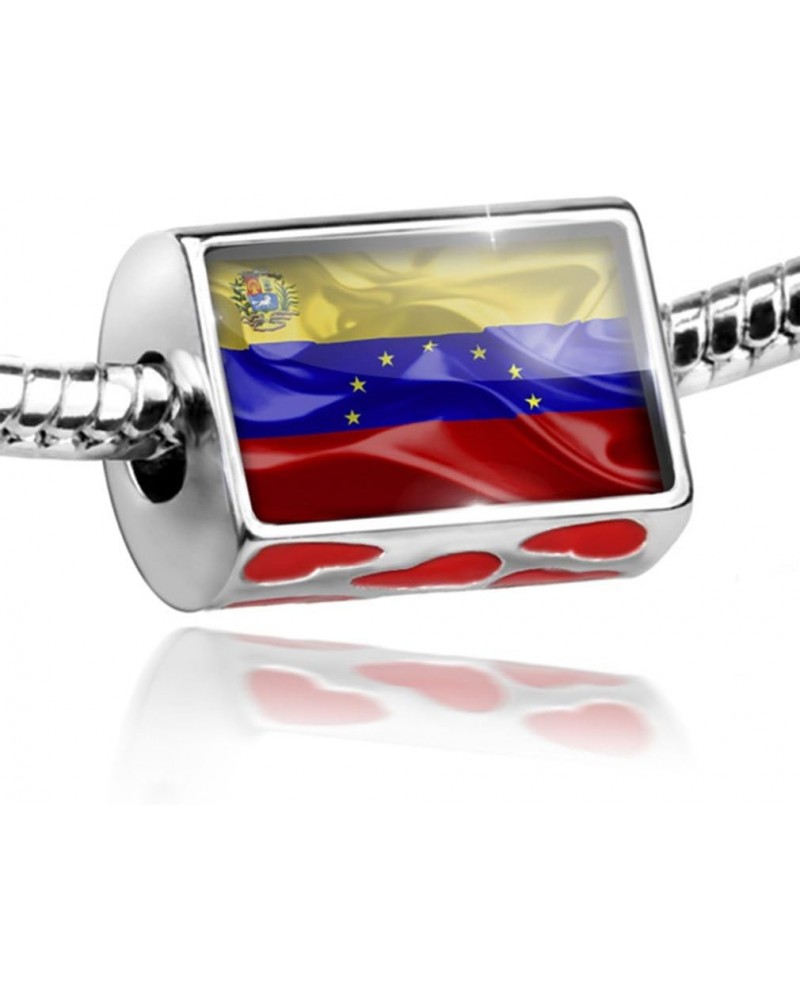 Bead with Hearts Venezuela 3D Flag - Charm Fit All European Bracelets, Neonblon $12.90 Bracelets