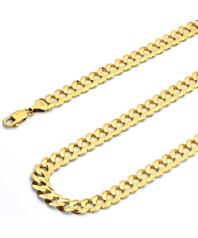 14K Solid Gold Cuban Link Curb Chains (Select Options) 8.5 Inches Yellow Gold $317.20 Necklaces