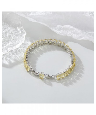 Tennis Bracelet for Women, 14K Gold Plated Cubic Zirconia Cute Bracelets Jewelry for Teen Girls Gifts for Her Yellow $9.27 Br...