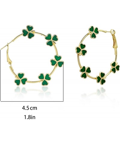 St Patricks Day Earrings Irish Green Hat Clover Dangle Earrings shamrock Holiday Earring for Women Style-F $10.91 Earrings