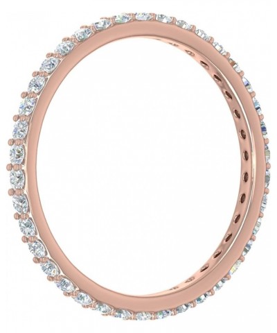 1/2 to 0.55 Carat Diamond Eternity Wedding Band in 14K Gold Rose Gold $118.90 Rings