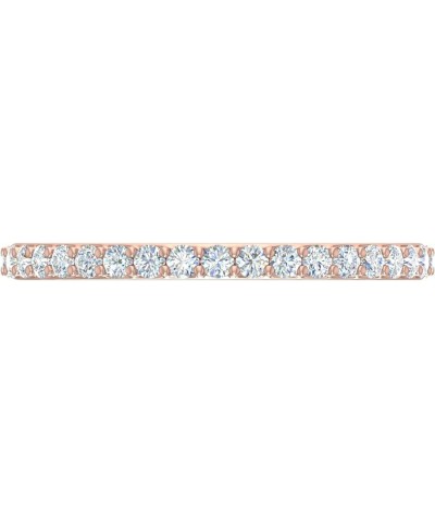 1/2 to 0.55 Carat Diamond Eternity Wedding Band in 14K Gold Rose Gold $118.90 Rings