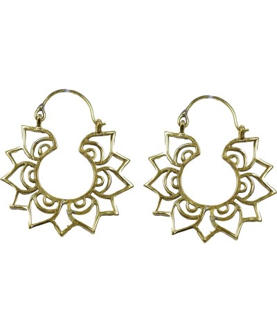 Spiral Drop Earrings Jewelry Metal Style Heart Flower Shape Traditional Design Golden(Design25) $9.09 Earrings