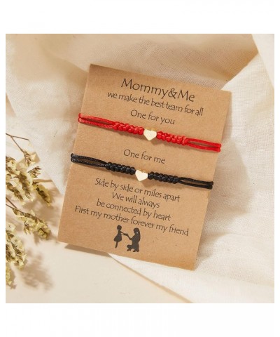 Mother Daughter Bracelets Set for 2 Lucky Red Rope String Protection Bracelet Mommy and Me Evil Eye Adjustable Bracelets Gift...