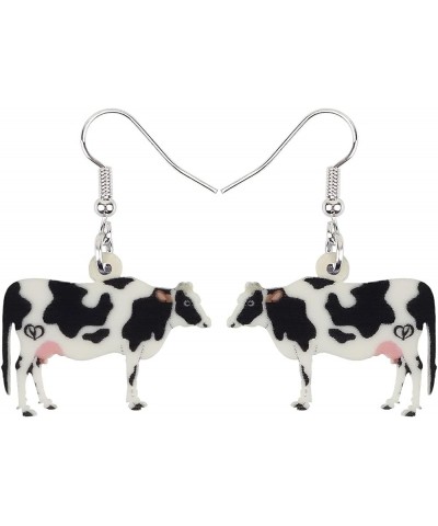 Acrylic Anime Dairy Cattle Cow Earrings Drop Dangle Farm Animal Jewelry For Women Girl Gift Charm Cotton $6.47 Earrings