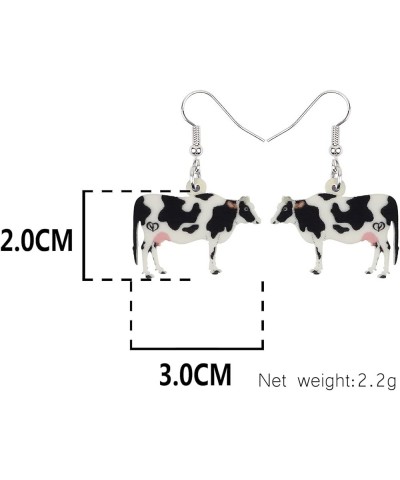 Acrylic Anime Dairy Cattle Cow Earrings Drop Dangle Farm Animal Jewelry For Women Girl Gift Charm Cotton $6.47 Earrings