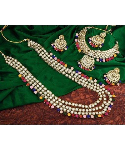 Indian Wedding Heavy Bridal Traditional Jewellery Set For Women Multicolor $25.19 Jewelry Sets