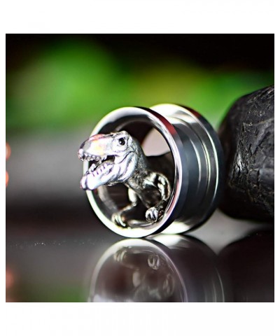 Ear Plugs Silver Screw Fit Tunnels Gauges Dinosaur Skull Stretchers Expander 2pcs style 1 00g(10mm) $10.06 Others