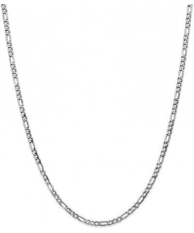 14k White Gold 3.5mm Figaro Chain Necklace - with Secure Lobster Lock Clasp 24.0 Inches $155.40 Necklaces