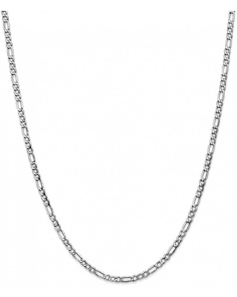 14k White Gold 3.5mm Figaro Chain Necklace - with Secure Lobster Lock Clasp 24.0 Inches $155.40 Necklaces